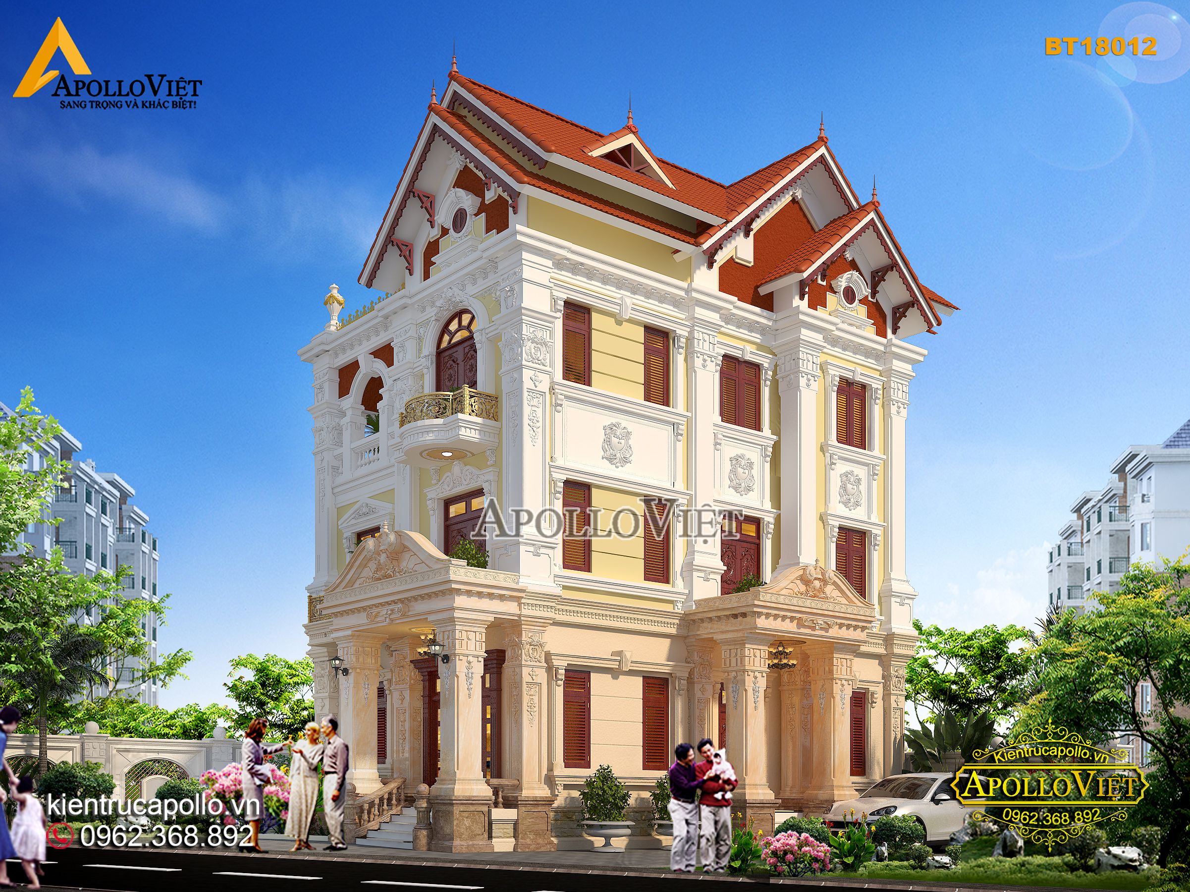 Biệt thự 3 tầng sang trọng