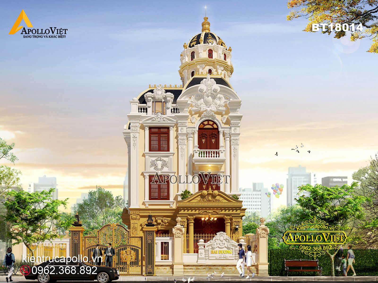 Góc nhìn khác của Mẫu biệt thự 3 tầng