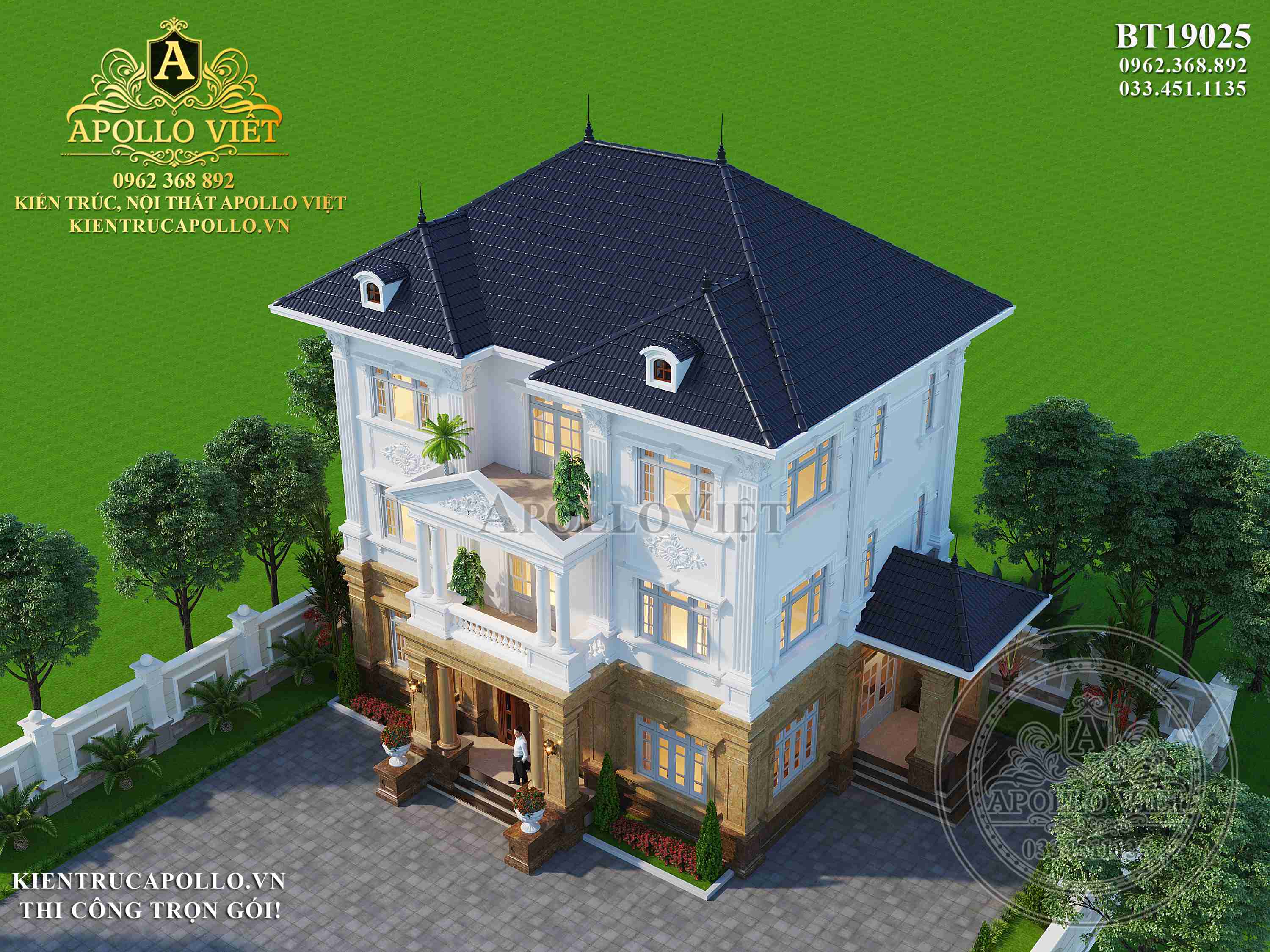 Biệt thự Tân cổ điển 2 sảnh thời thượng ở Hải Phòng BT19025