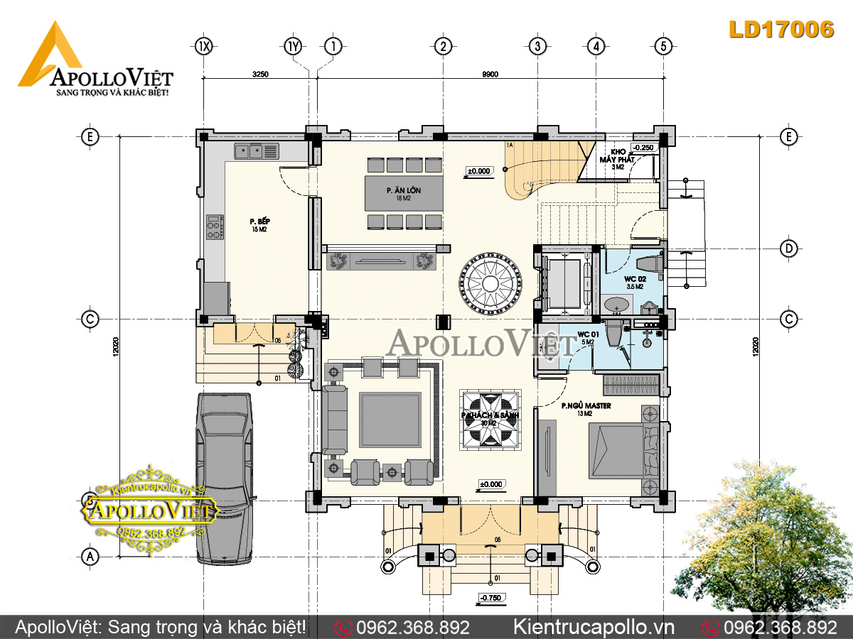 Tham quan Biệt thự lâu đài hoành tráng ở Đông Anh Hà Nội LD17006