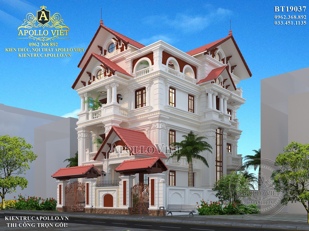 Phối cảnh 3D mẫu biệt thự đẹp