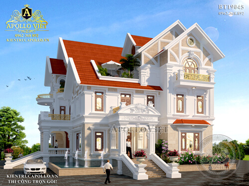 Hòa mình trong thiết kế biệt thự 2 tầng đẹp cuốn hút BT19045