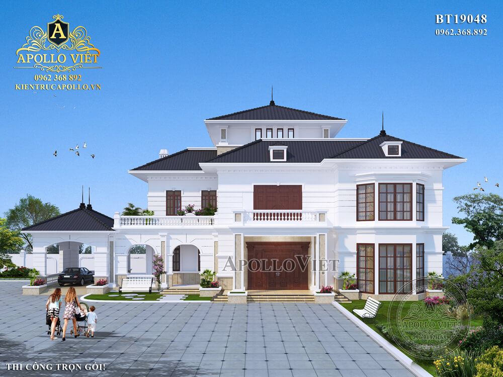 Mặt tiền mẫu biệt thự vườn đẹp