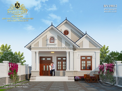 Thiết kế mẫu nhà đẹp cấp 4 ấm cúng, tiện nghi ở Thái Bình BV19012