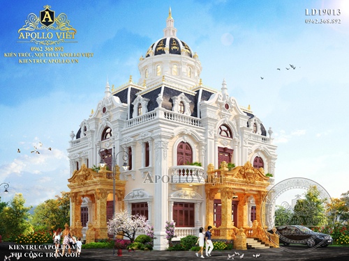 Mẫu biệt thự lâu đài 2 tầng đẳng cấp tại Bình Dương LD19013