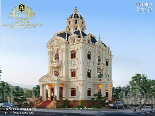 Mẫu thiết kế dinh thự Tân cổ điển sang trọng, đẳng cấp LD19014