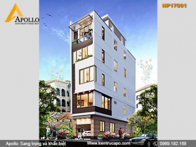 Nhà phố 5 tầng hiện đại, tinh tế cho vợ chồng trẻ NP17001