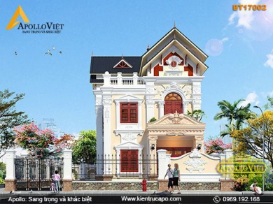 Mẫu biệt thự 2 tầng kiến trúc Tân cổ điển quý phái (BT17002)
