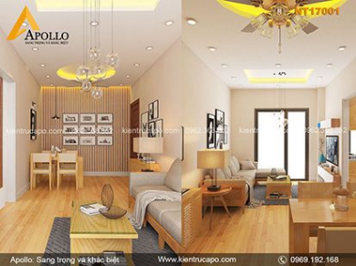 Thiết kế nội thất chung cư hiện đại trẻ trung (NT17001)