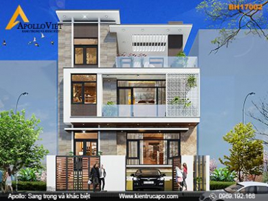 Chiêm ngưỡng mẫu Biệt thự hiện đại 3 tầng đẹp ấn tượng BH17002