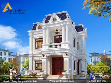 Cận cảnh mẫu Biệt thự 2 tầng 3 phòng ngủ ấn tượng BT17010