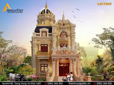 Biệt thự 2 tầng tân cổ điển tinh tế trong từng chi tiết LD17005