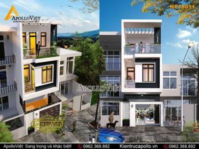 Nhà phố 3 tầng đẹp phong cách hiện đại tại Móng Cái - Quảng Ninh