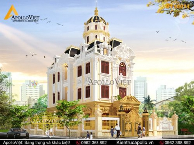 Thiết kế biệt thự 3 tầng sang trọng, đẳng cấp BT18014