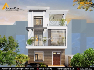 Mẫu thiết kế biệt thự hiện đại 3 tầng tại Hải Dương (BH18012)