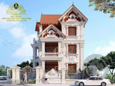 Thiết kế biệt thự 3 tầng hai mặt tiền bề thế BT19013