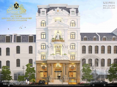 Mẫu thiết kế Khách sạn tân cổ điển chuẩn 3 sao KS19011