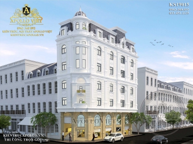 Mẫu khách sạn 3 sao tân cổ điển nổi bật tại Bắc Ninh KS19012