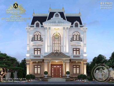 Biệt thự Tân cổ điển 3 tầng 1 tum tinh tế, ấm cúng BT19022