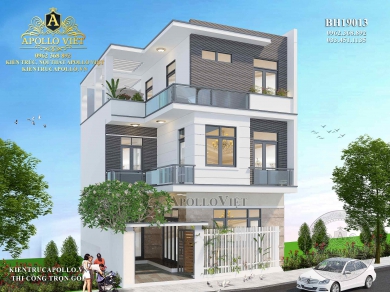 Thiết kế biệt thự hiện đại, khang trang BH19013