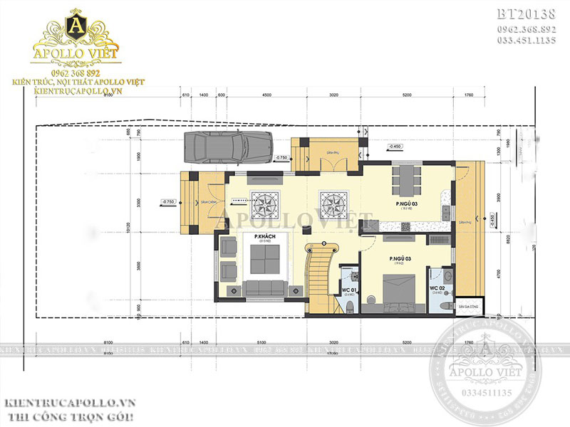 Tổng hợp mẫu thiết kế nhà biệt thự 2 tầng chữ L cho năm 2023