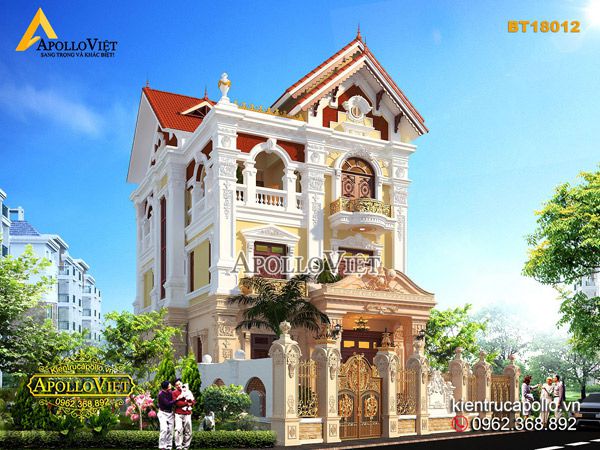 Biệt thự 3 tầng tân cổ điển Hạ Long - Quảng Ninh BT18012