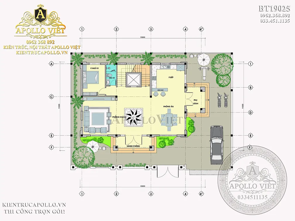 cong-nang-tang-1-mau-biet-thu-tan-co-dien-3-tang-mai-nhat-dep