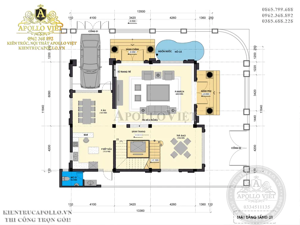 mat-bang-tang-1-biet-thu-3-tang-tan-co-dien-mai-mansard