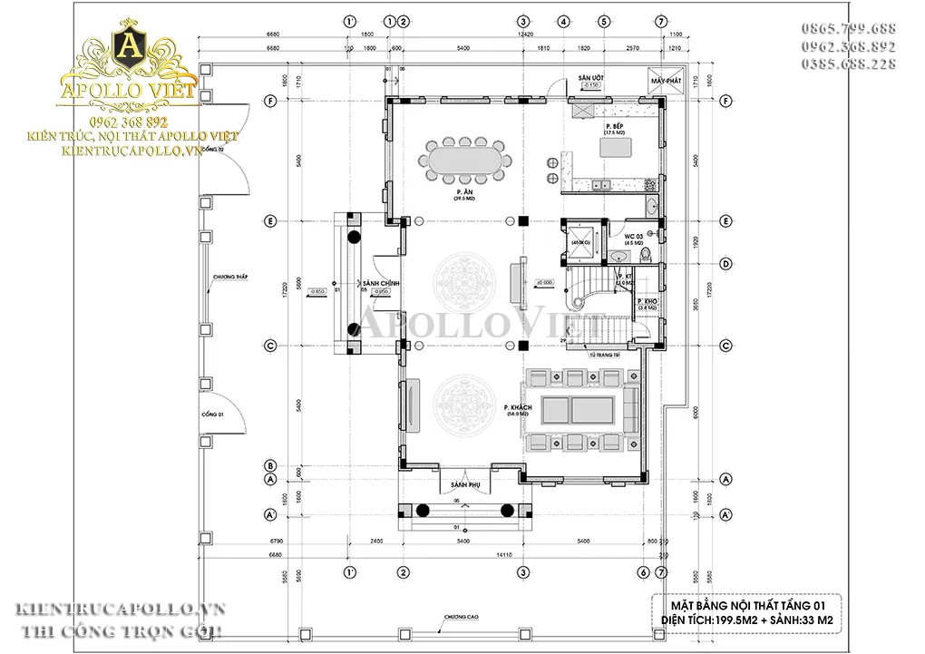 mat-bang-tang-1-biet-thu-tan-co-dien-3-tang-mai-mansard