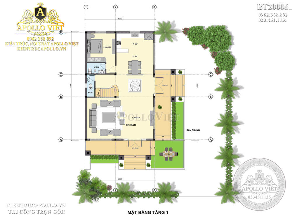 Thiet-ke-biet-thu-3-tang-mai-thai-tan-co-dien-mat-bang