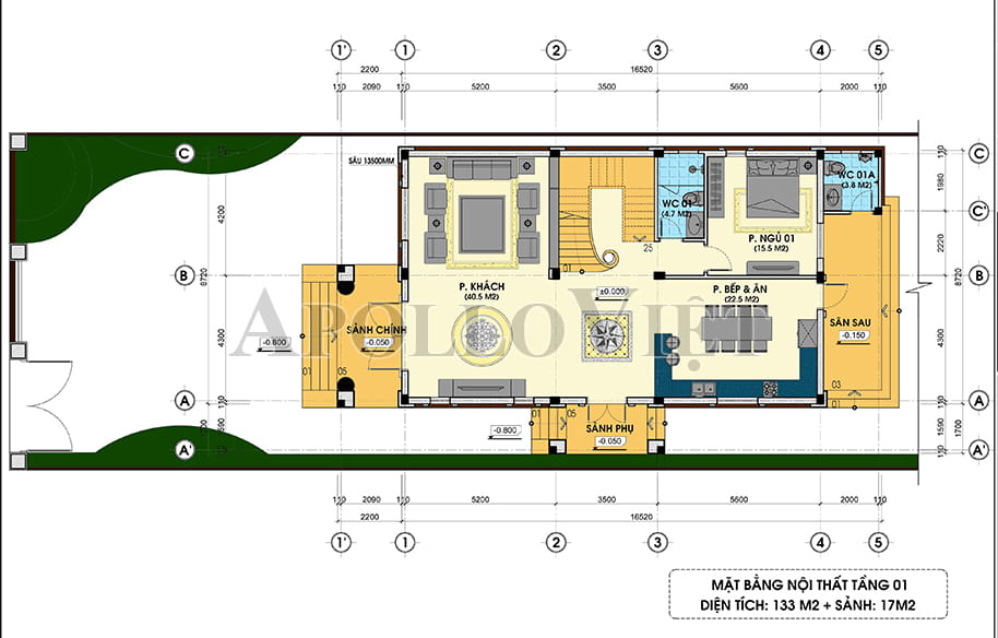 mat-bang-biet-thu-mai-nhat-2-tang