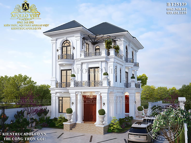 Khám phá mẫu biệt thự vườn 3 tầng đẳng cấp tại Ninh Bình BT25139