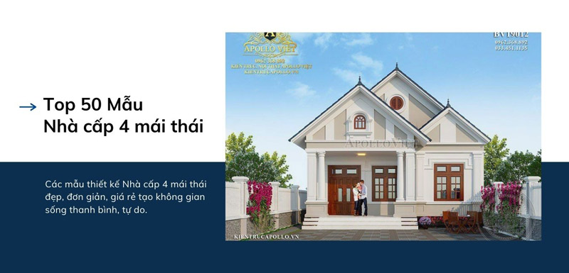 Top 66 mẫu thiết kế nhà cấp 4 mái Thái đẹp nhất 2023 2024