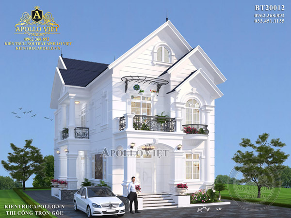 Khám phá mẫu Biệt thự vườn 2 tầng mái Thái cuốn hút BT20012