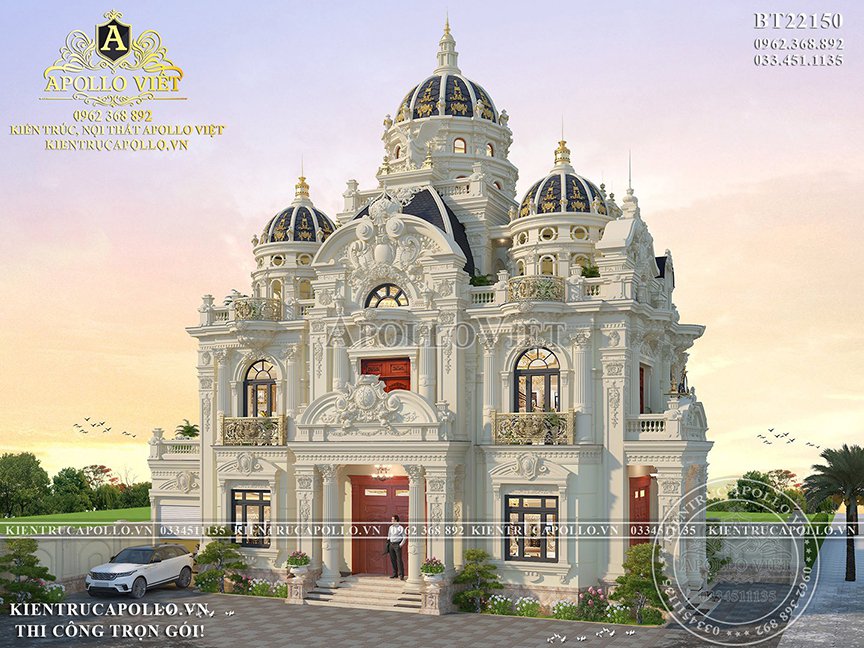 Mẫu thiết kế Lâu đài Tân cổ điển đẹp hoành tráng tại Thái Nguyên BT22150