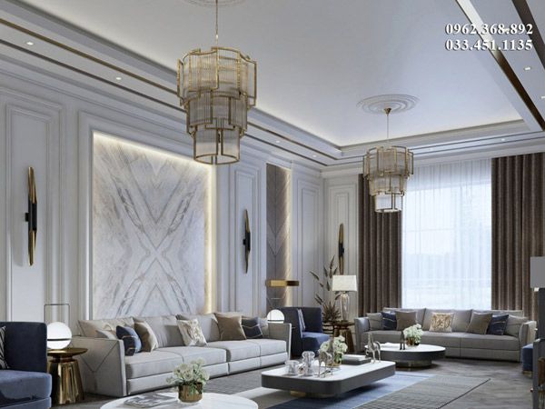 Mãn nhãn: mẫu nội thất biệt thự tân cổ điển 2 tầng luxury  BT20118