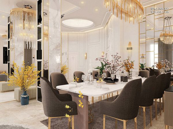 Thiết kế Nội thất Luxury cho mẫu Biệt thự 3 tầng mái Nhật BT19023