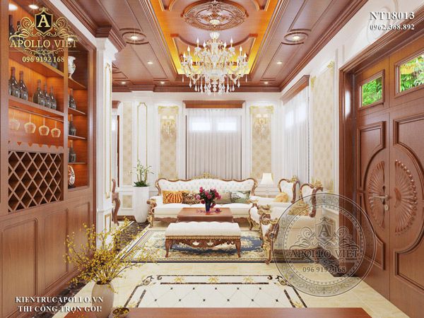 Thiết kế nội thất biệt thự tân cổ điển ở Bắc Giang NT18013