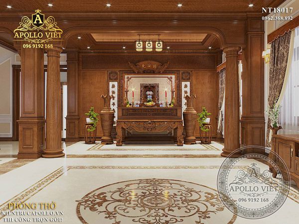 Thiết kế nội thất phong cách tân cổ điển đẹp nhẹ nhàng NT18017