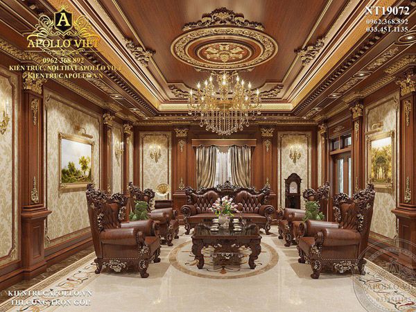 Thiết kế nội thất Tân cổ điển sang trọng cho Biệt thự đẹp NT19072