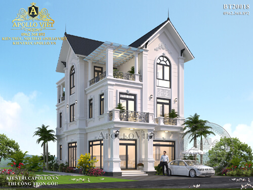 Mẫu thiết kế biệt thự mái thái được CĐT yêu thích nhất BT20018