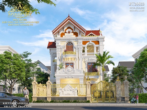 Choáng ngợp trước Biệt thự 3 tầng tân cổ điển siêu đẹp BT20023