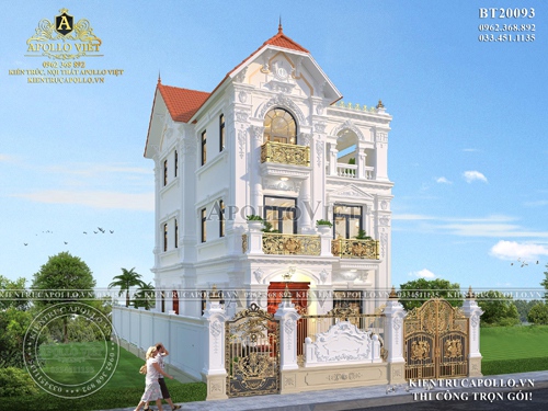Cải tạo Biệt thự 3 tầng tân cổ điển kiểu Pháp đẹp BT20093