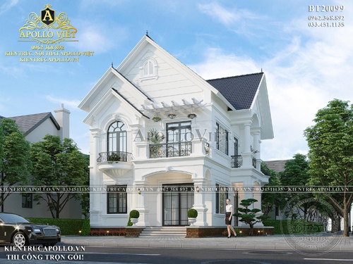 Ngây ngất với Mẫu nhà mái thái 2 tầng đẹp chuẩn ở Long An BT20099