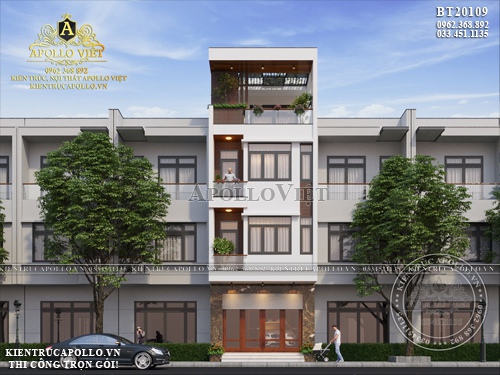 Cải tạo nhà lô phố hiện đại 4 tầng Tại Bắc Ninh BT20109