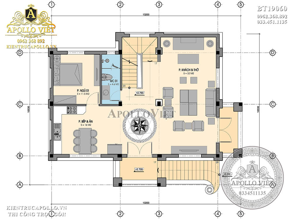 Mẫu biệt thự mái thái 4 tầng chiếm trọn trái tim Hưng Yên BT19060