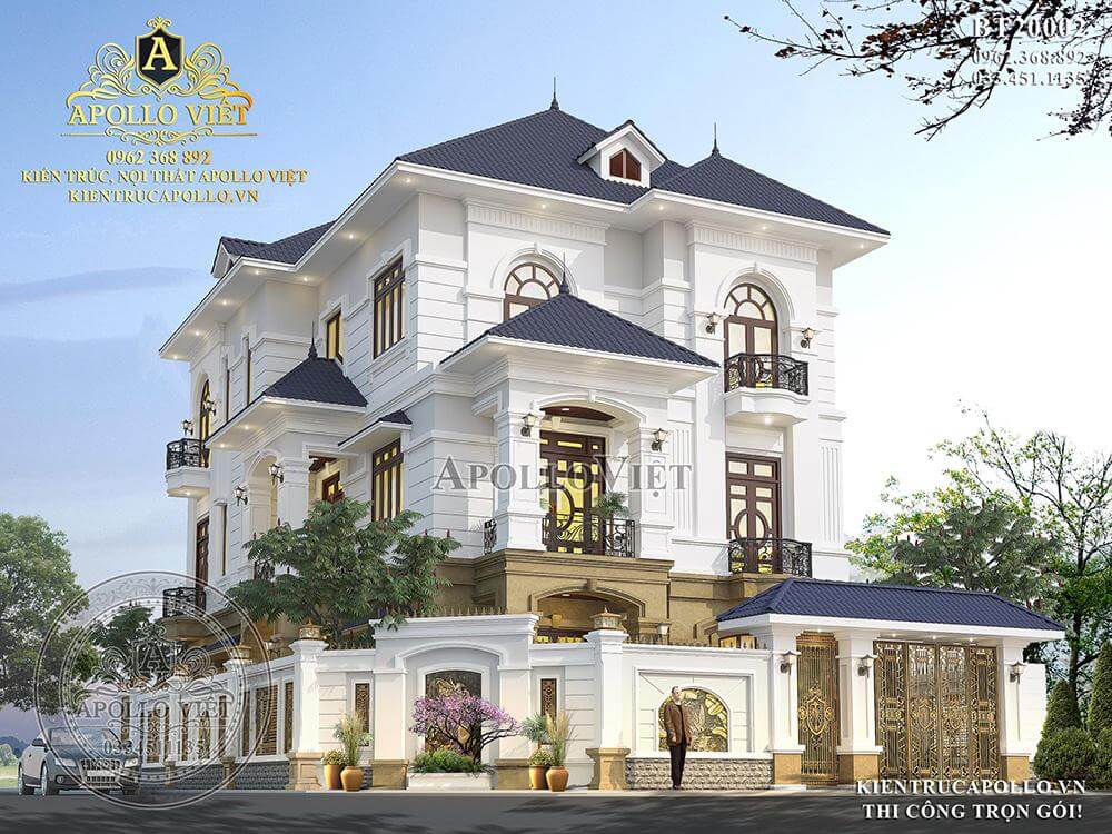 Khám phá mẫu biệt thự 3 tầng mái Nhật bề thế nhất Vinh BT20002