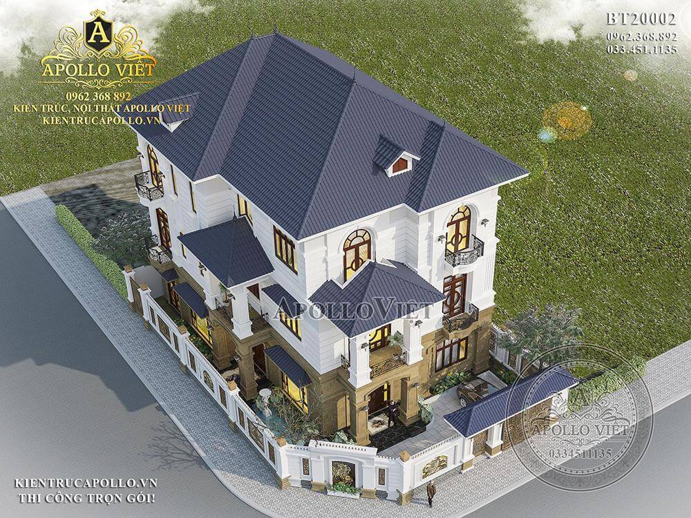 Khám phá mẫu biệt thự 3 tầng mái Nhật bề thế nhất Vinh BT20002