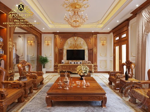 Khám phá nội thất của biệt thự tân cổ điển tại Hưng Yên NT20011