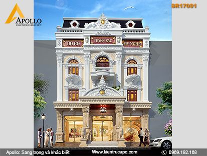 Công trình Showroom tân cổ điển tráng lệ tại Nam Định SR17001
